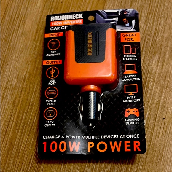 Orange Car Charger Inverter - Picture 1 of 2